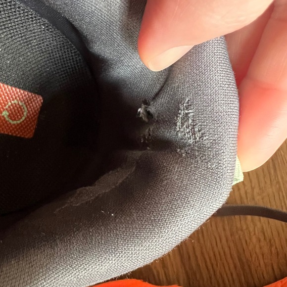 Hoka Bondi 8 Mens 10.5D Castlerock Flame Grey Orange Running Shoes 1123202 CFLM - Picture 7 of 8